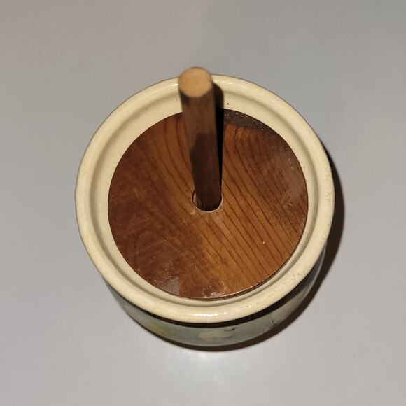 Vintage Ruth Poage Pottery Earthware Urn Butterchurn With Lid Handpaited - Picture 5 of 10